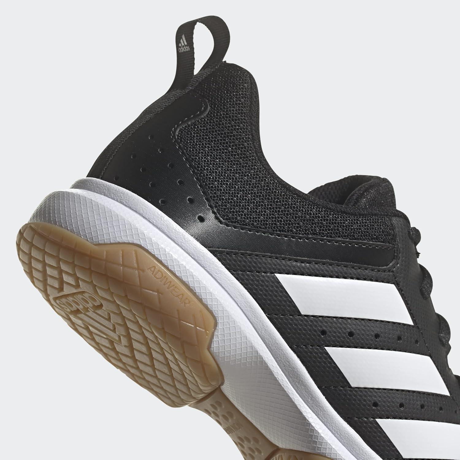 imageadidas Womens Ligra 7 Indoor Court ShoeBlackWhiteBlack