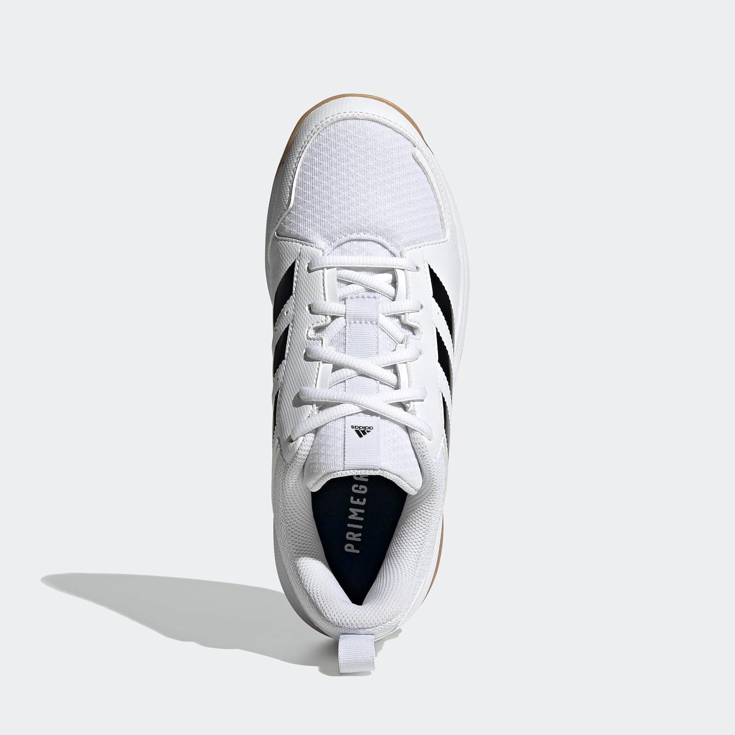 imageadidas Womens Ligra 7 Indoor Court ShoeWhiteBlackWhite