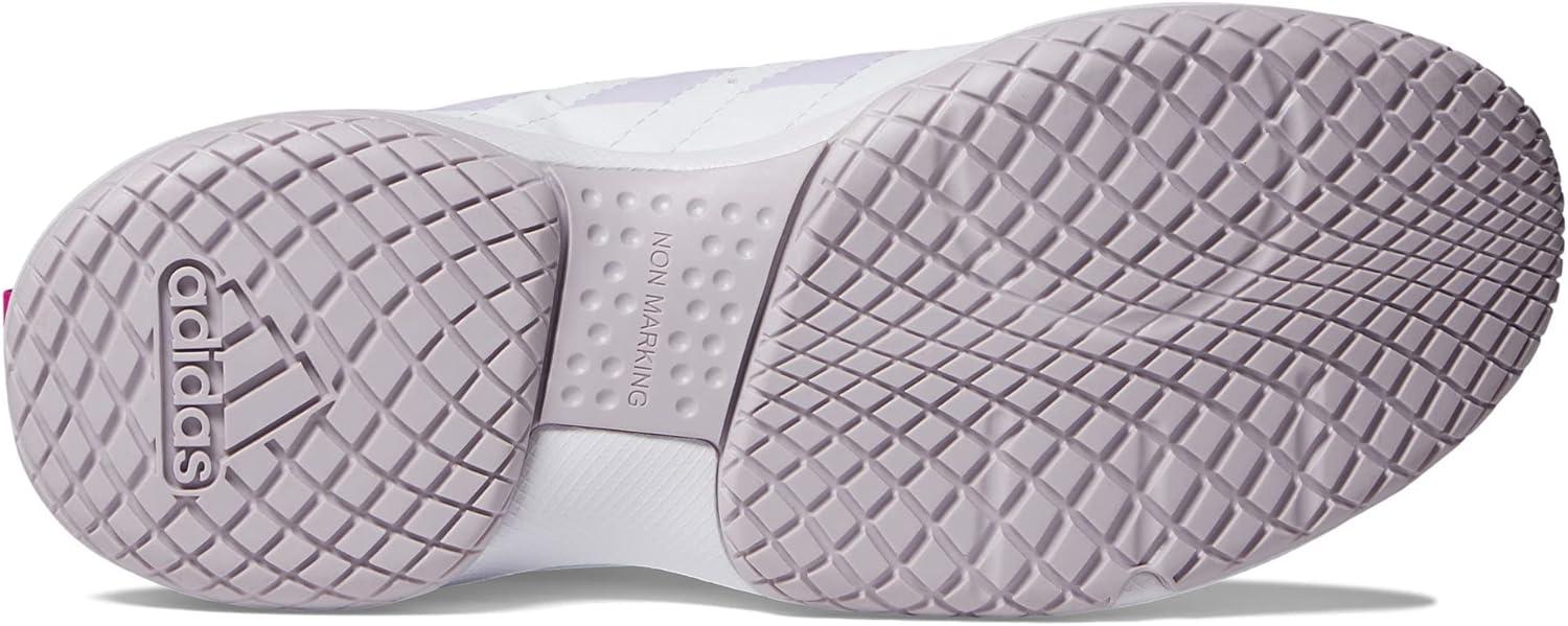 imageadidas Womens Ligra 7 Indoor Court ShoeWhiteSilver DawnBlue Fusion