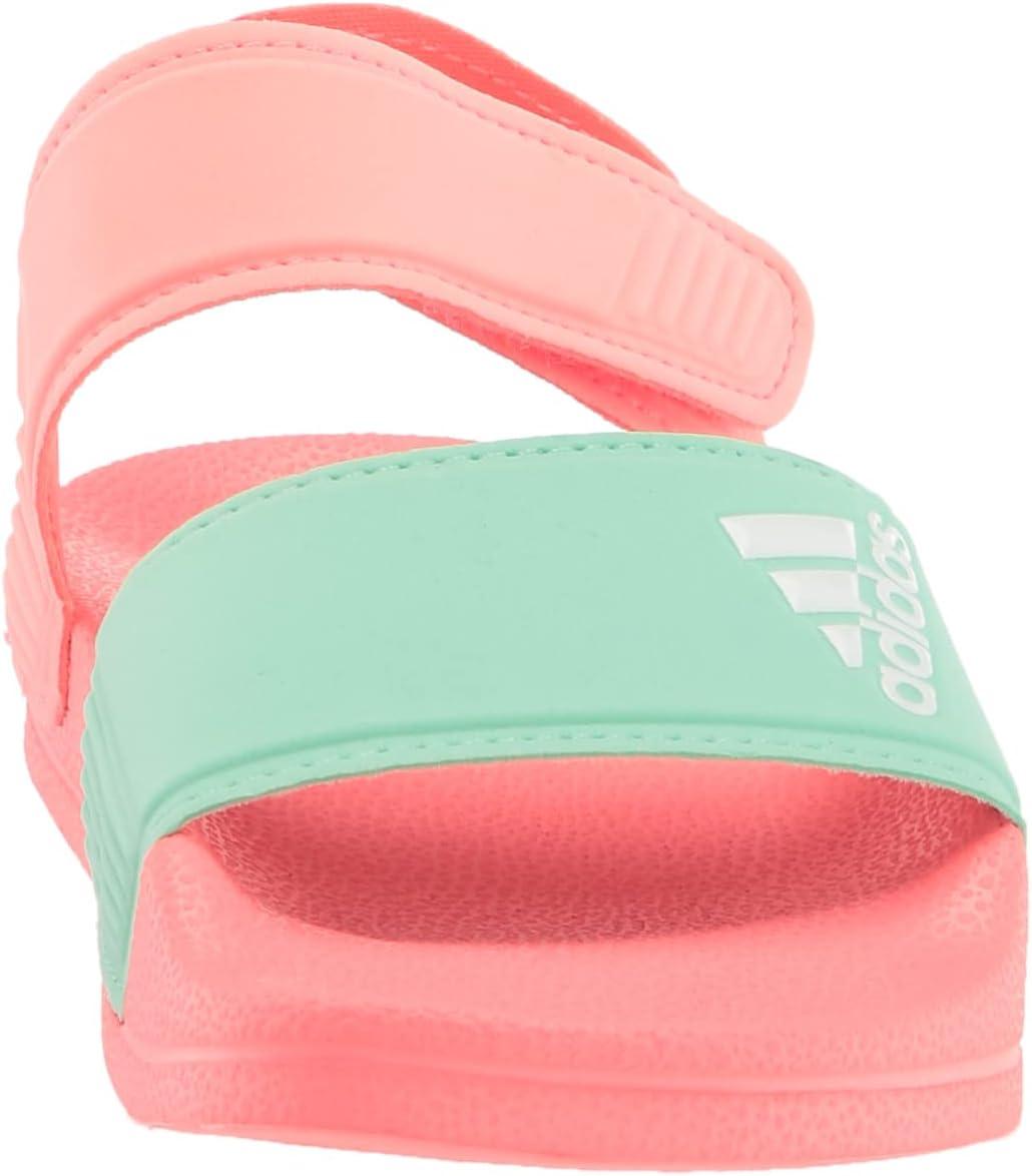 imageadidas unisexchild AdiletteSlide SandalAcid RedWhitePulse Mint