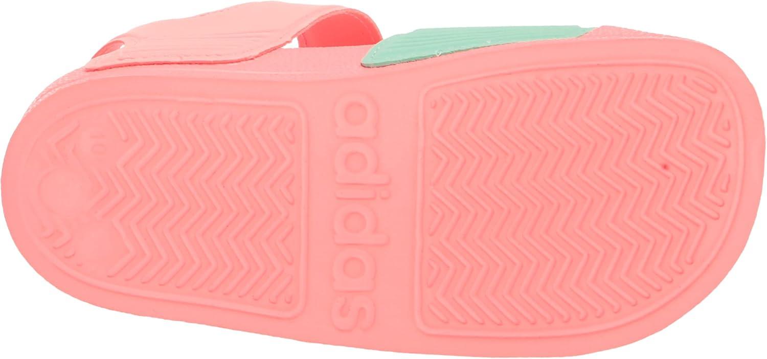 imageadidas unisexchild AdiletteSlide SandalAcid RedWhitePulse Mint
