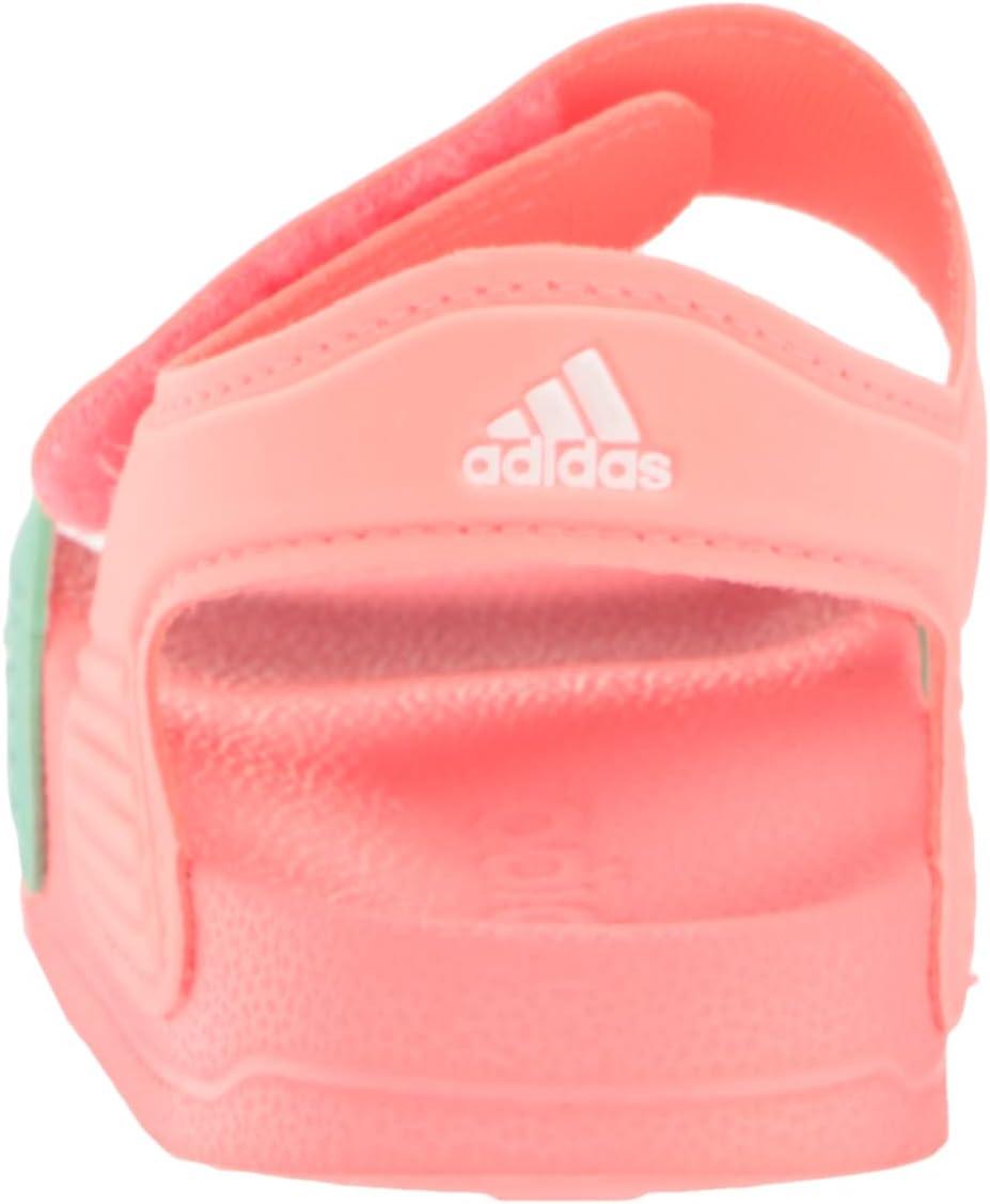 imageadidas unisexchild AdiletteSlide SandalAcid RedWhitePulse Mint