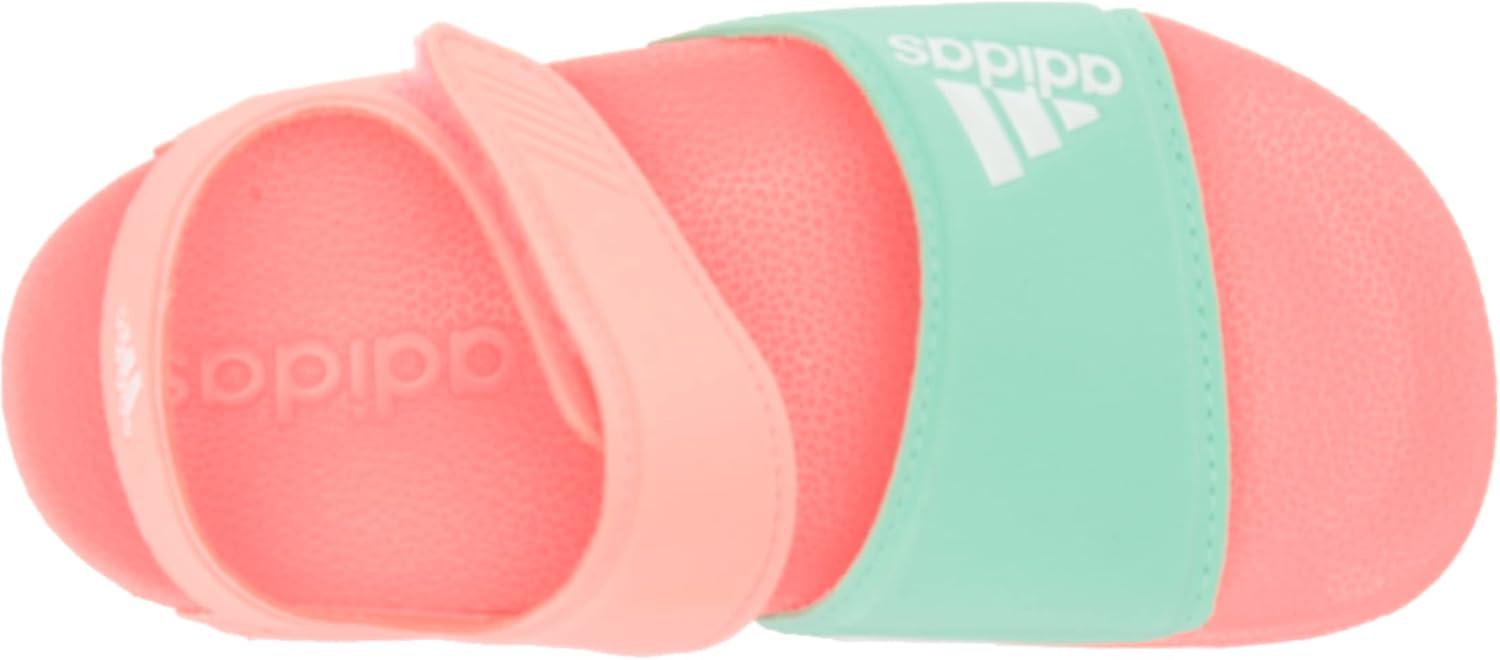 imageadidas unisexchild AdiletteSlide SandalAcid RedWhitePulse Mint
