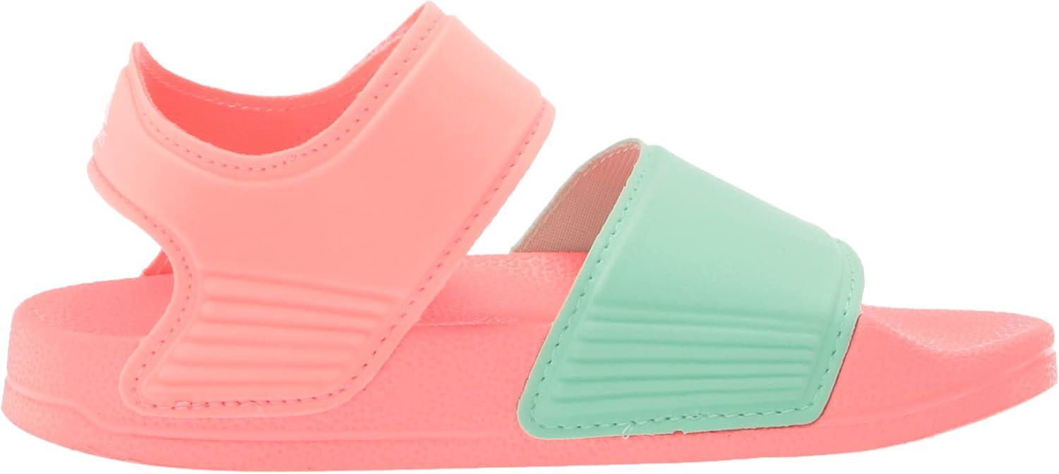 imageadidas unisexchild AdiletteSlide SandalAcid RedWhitePulse Mint