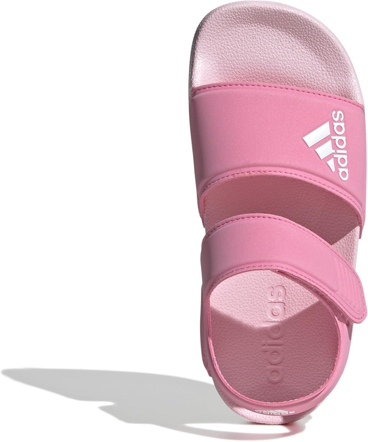 imageadidas unisexchild AdiletteSlide SandalBliss PinkWhiteClear Pink