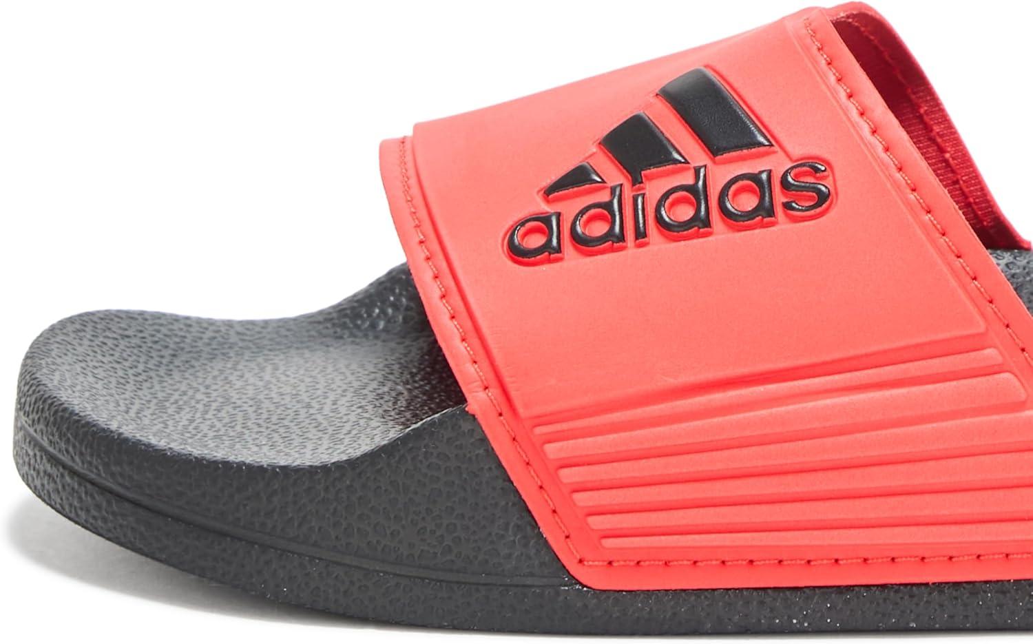 imageadidas unisexchild AdiletteSlide SandalBright RedBlackBlack