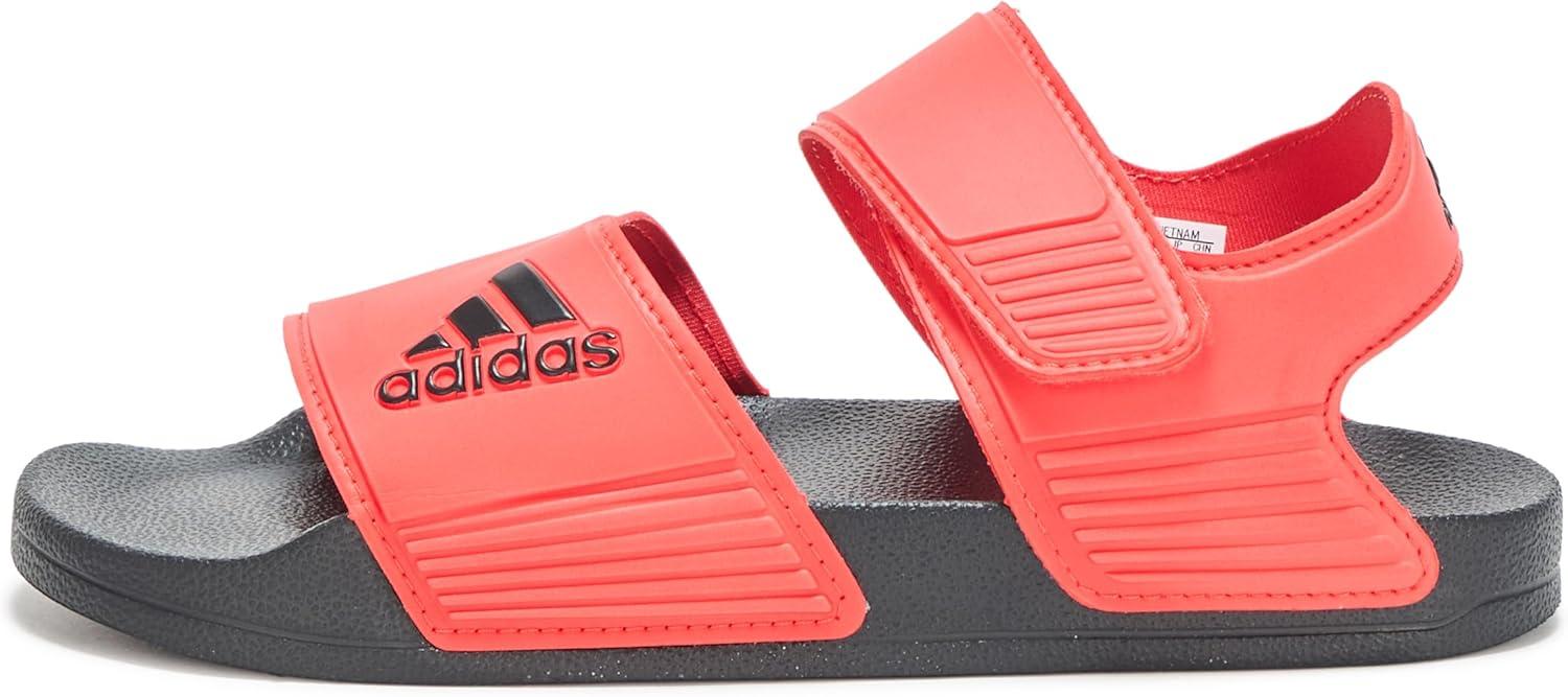 imageadidas unisexchild AdiletteSlide SandalBright RedBlackBlack