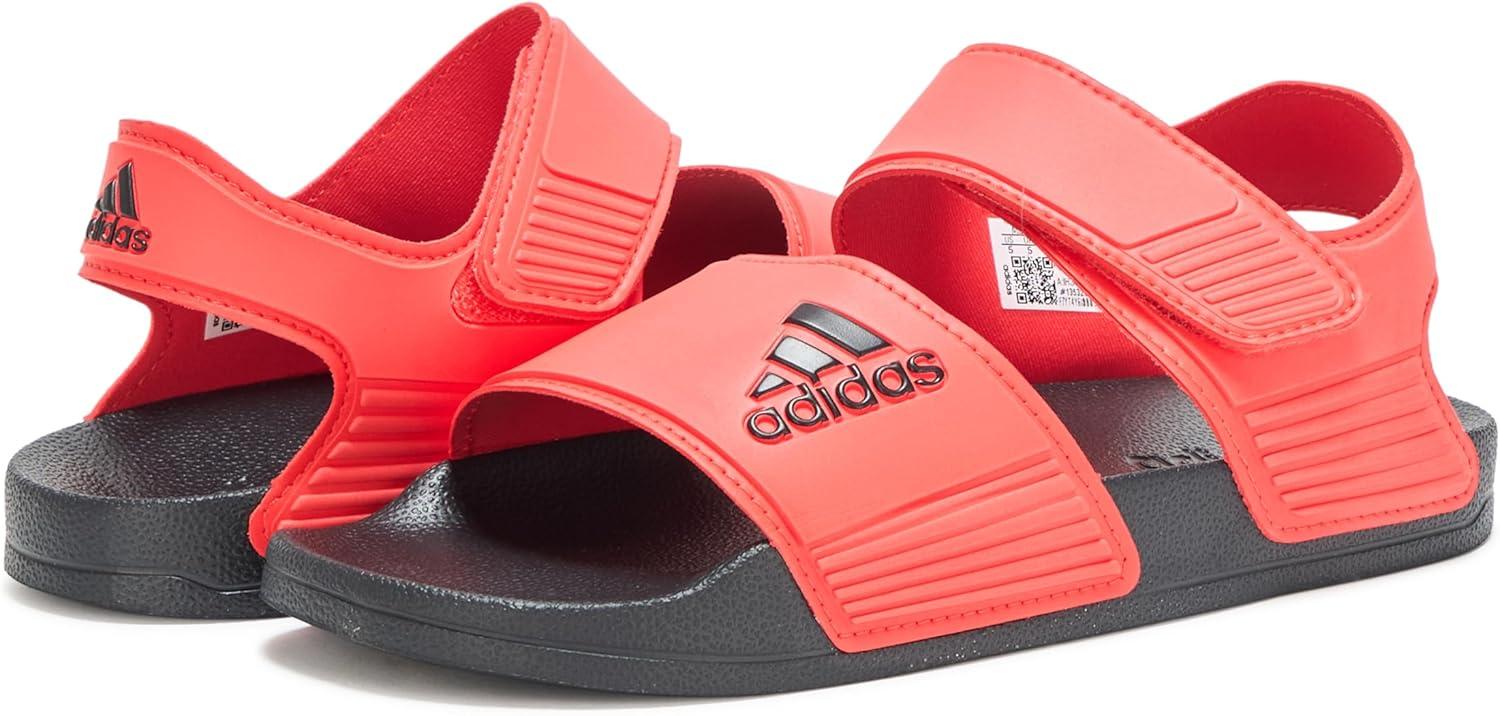 imageadidas unisexchild AdiletteSlide SandalBright RedBlackBlack