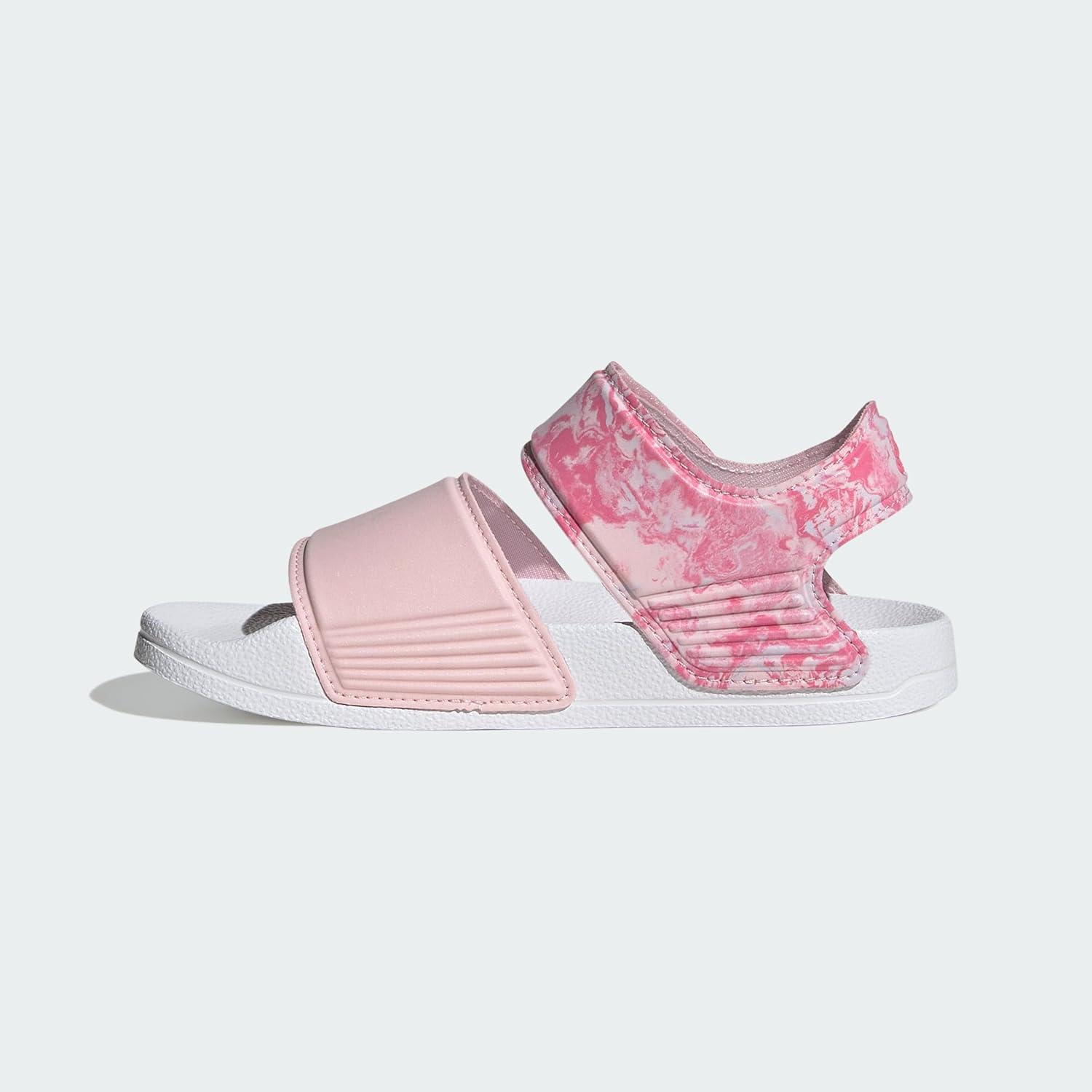 imageadidas unisexchild AdiletteSlide SandalClear PinkPink FusionWhite