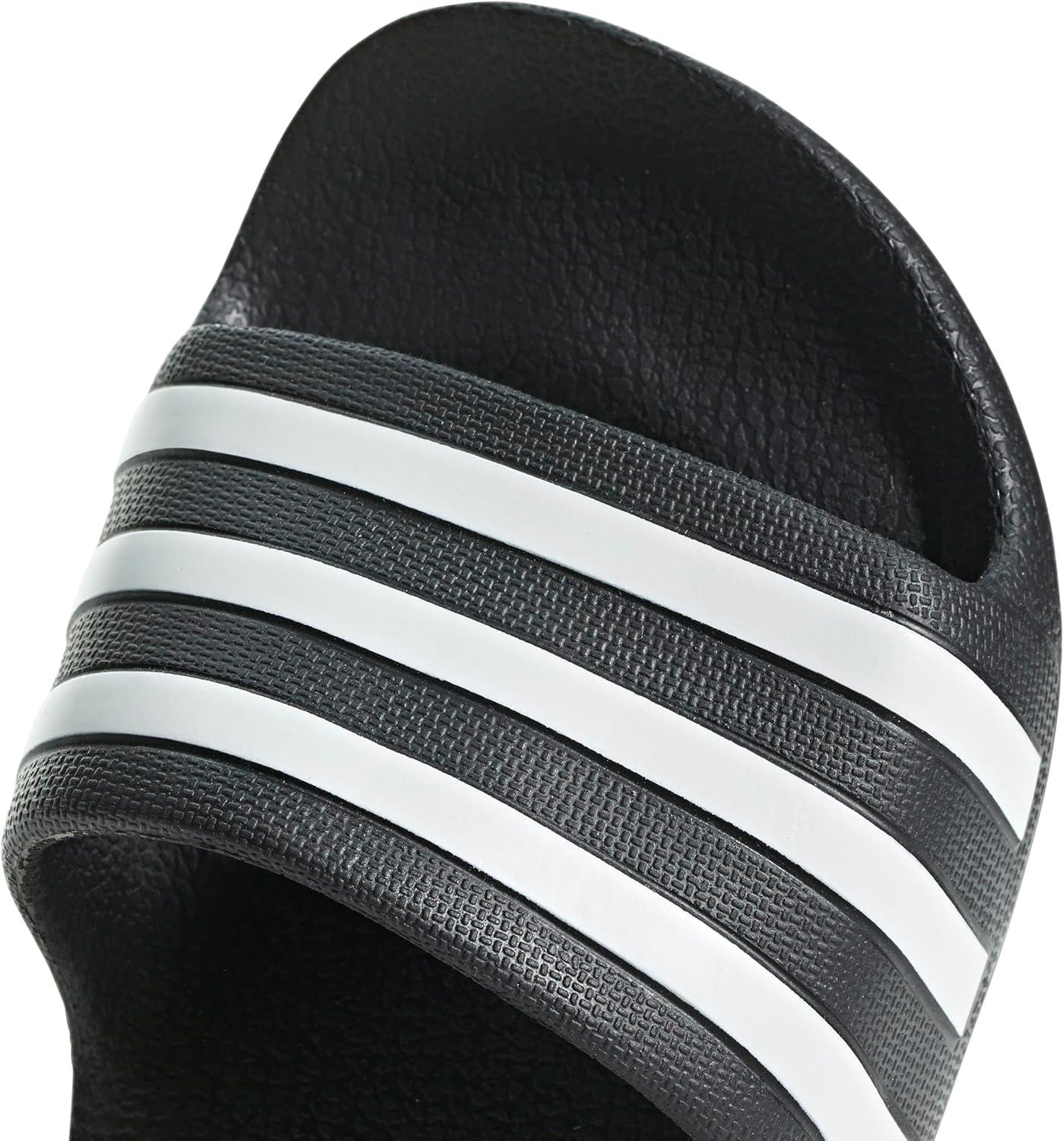imageadidas unisexchild AdiletteSlide SandalCore BlackWhiteCore Black