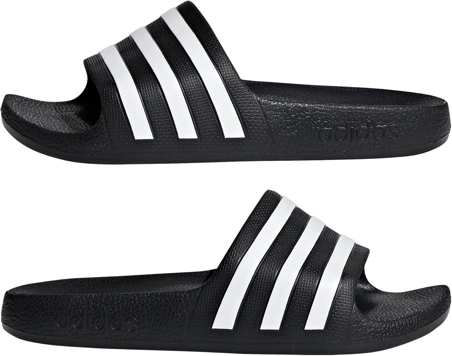imageadidas unisexchild AdiletteSlide SandalCore BlackWhiteCore Black