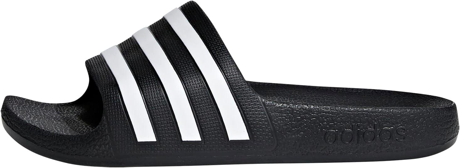 imageadidas unisexchild AdiletteSlide SandalCore BlackWhiteCore Black