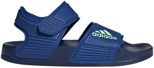 imageadidas unisexchild AdiletteSlide SandalTeam Royal BlueGreen SparkDark Blue