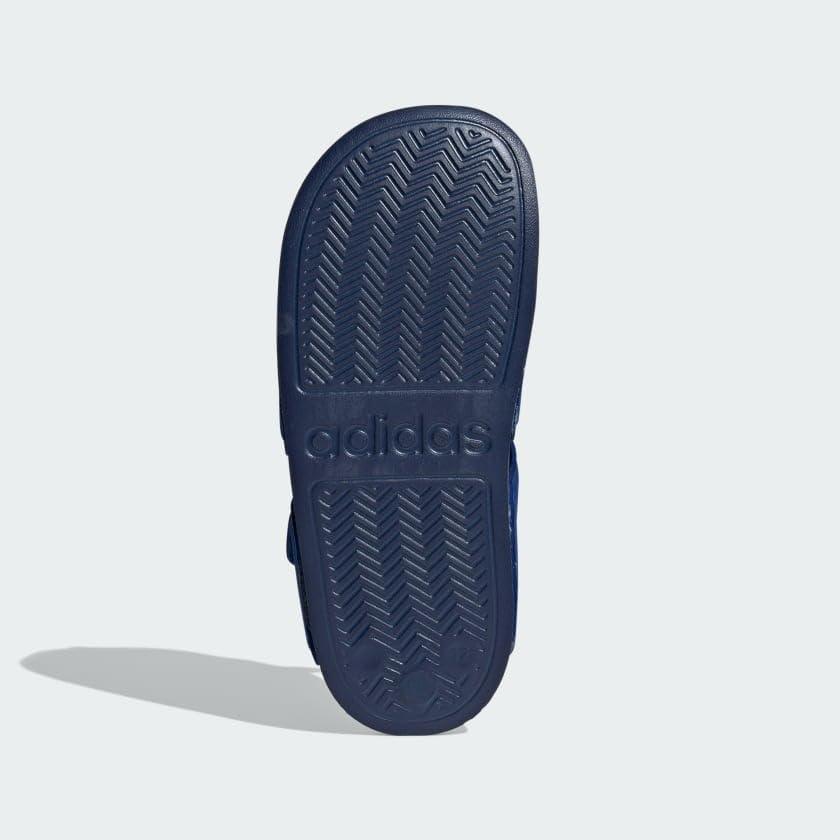 imageadidas unisexchild AdiletteSlide SandalTeam Royal BlueGreen SparkDark Blue