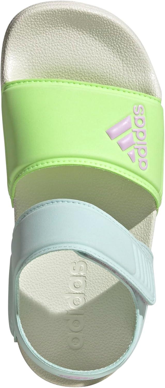 imageadidas unisexchild AdiletteSlide SandalYellowBliss LilacHalo Mint
