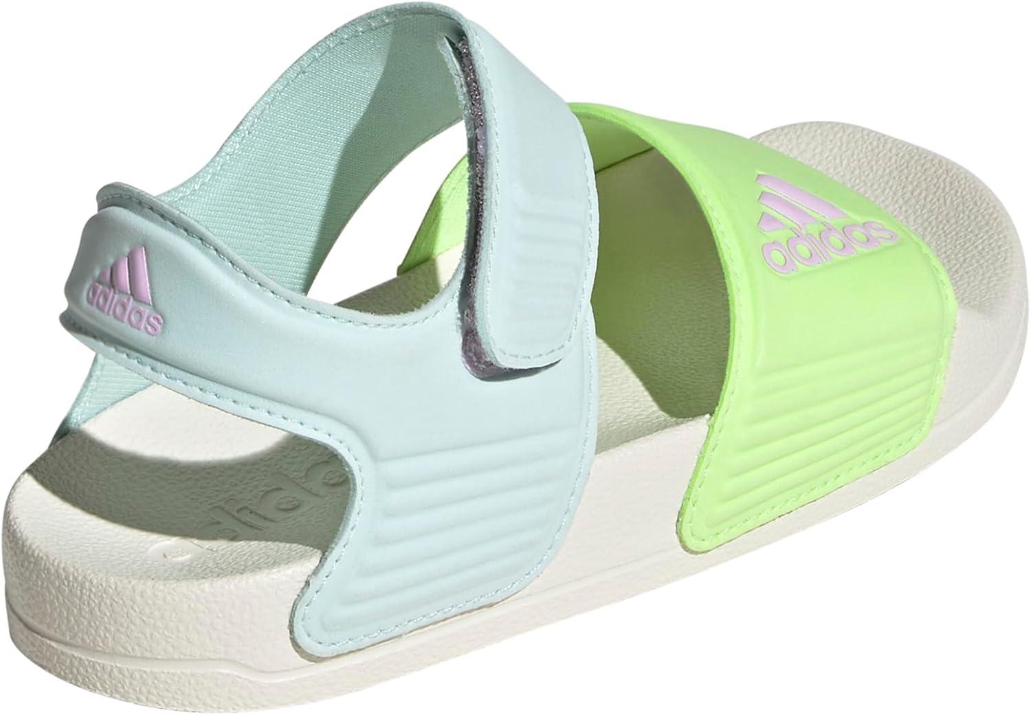 imageadidas unisexchild AdiletteSlide SandalYellowBliss LilacHalo Mint