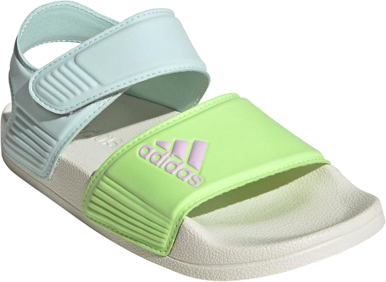 imageadidas unisexchild AdiletteSlide SandalYellowBliss LilacHalo Mint