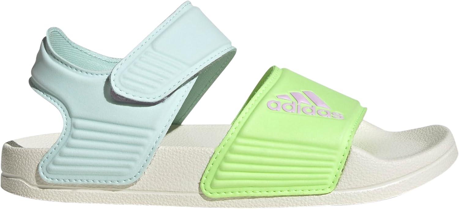 imageadidas unisexchild AdiletteSlide SandalYellowBliss LilacHalo Mint