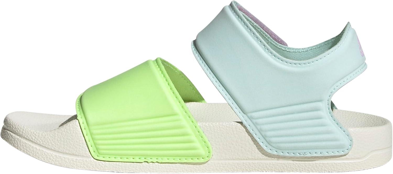 imageadidas unisexchild AdiletteSlide SandalYellowBliss LilacHalo Mint