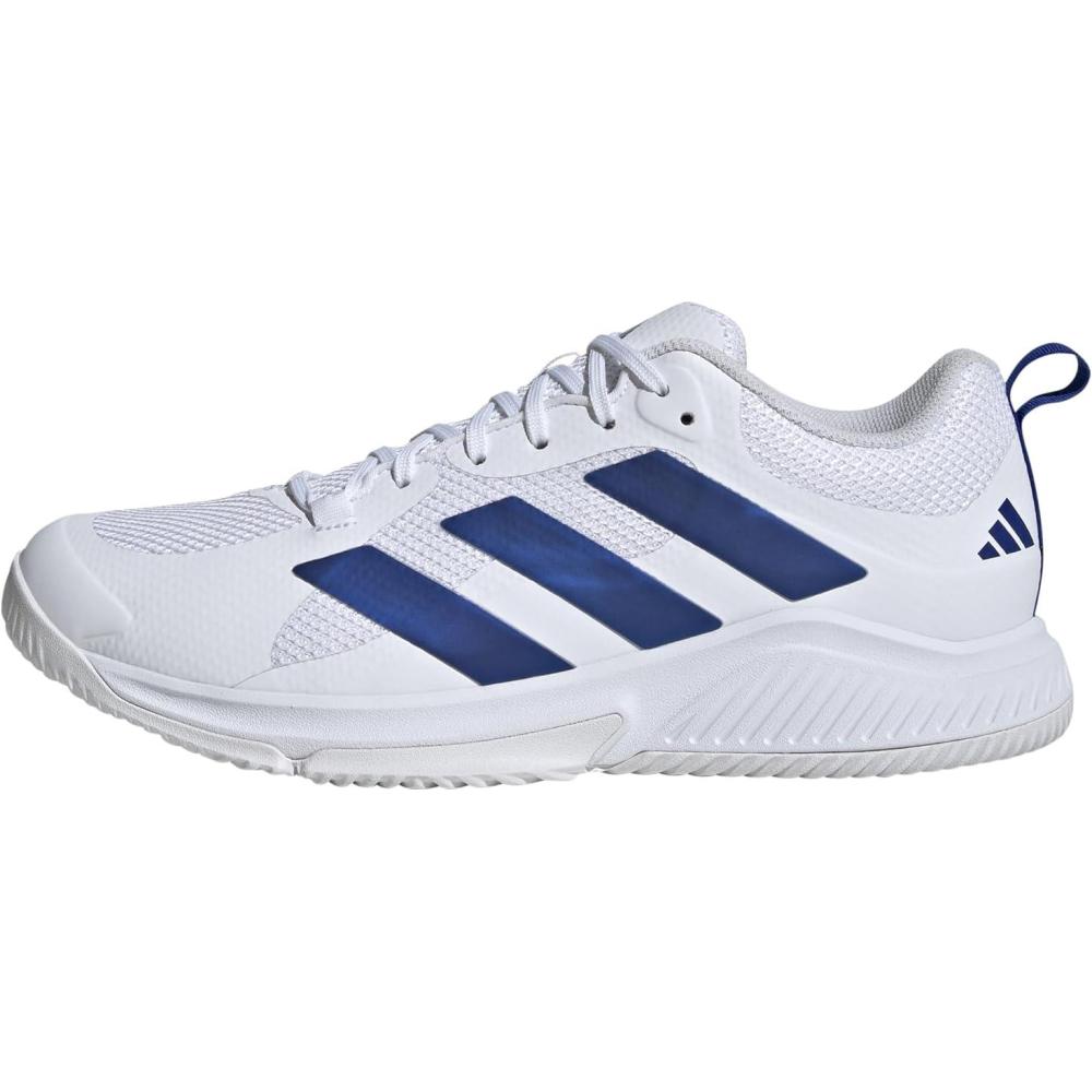 imageadidas Mens Court Team Bounce 20 Indoor ShoeFtwr White Team Royal Blue Ftwr White