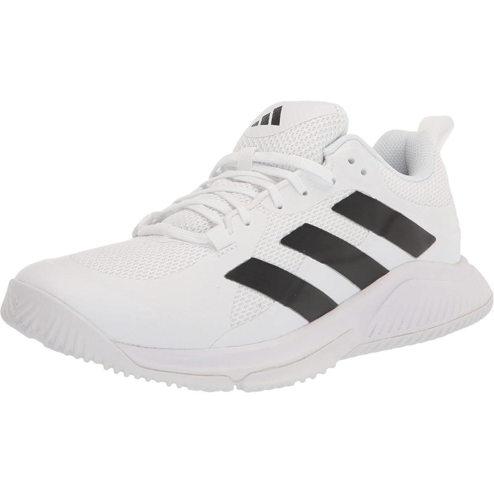 imageadidas Mens Court Team Bounce 20 Indoor ShoeWhiteBlackWhite