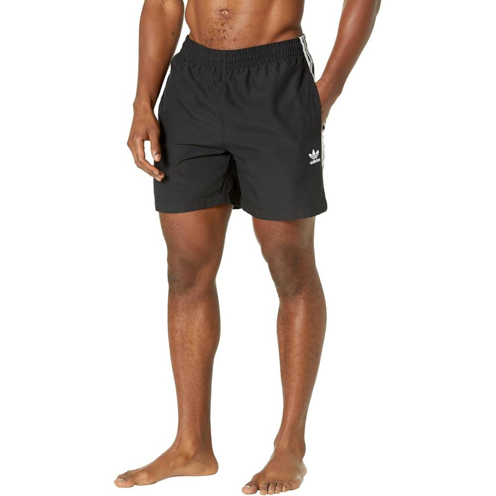 imageadidas Originals Mens Adicolor Classics 3Stripes Swim ShortsBlack