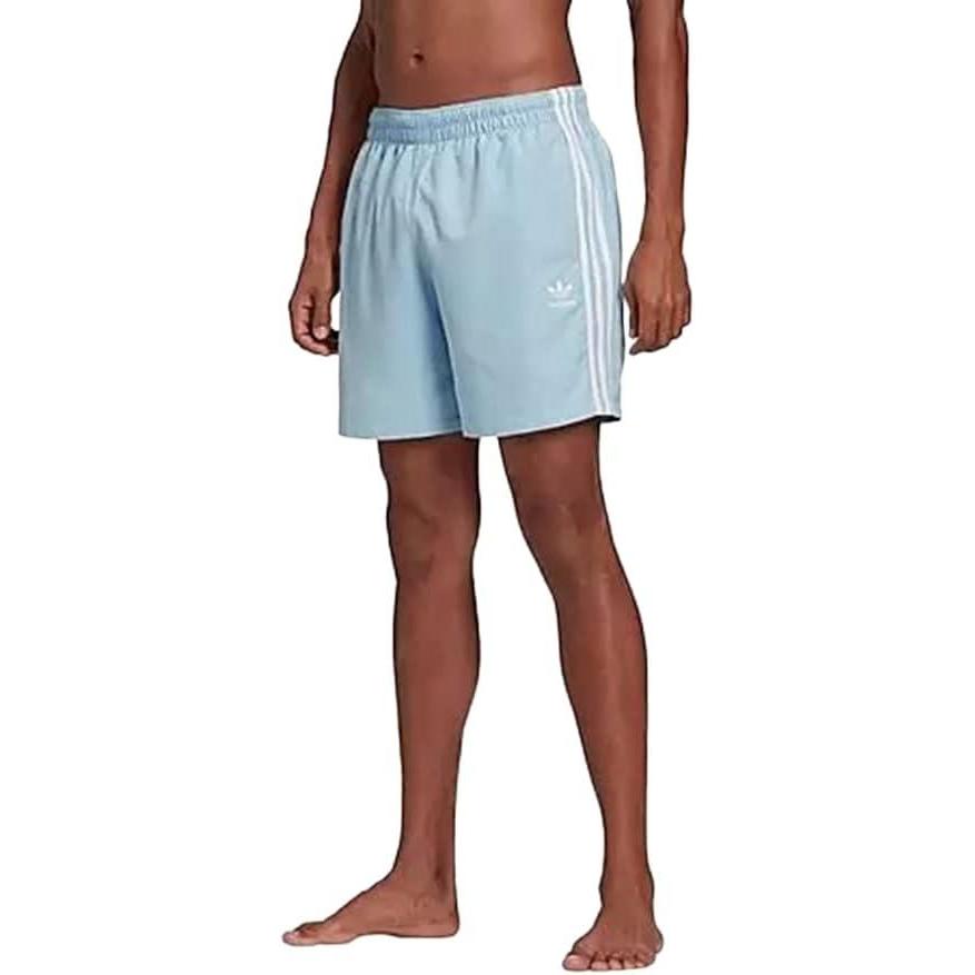 imageadidas Originals Mens Adicolor Classics 3Stripes Swim ShortsClear Sky