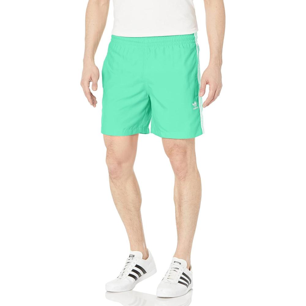 imageadidas Originals Mens Adicolor Classics 3Stripes Swim ShortsGreen