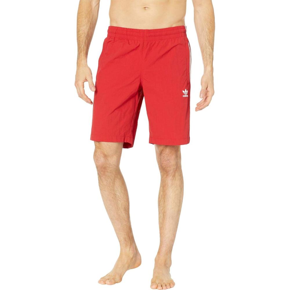 imageadidas Originals Mens Adicolor Classics 3Stripes Swim ShortsPower Red