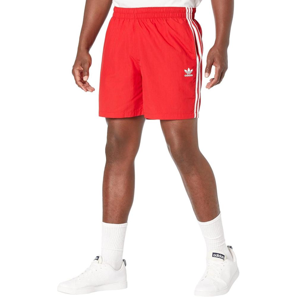 imageadidas Originals Mens Adicolor Classics 3Stripes Swim ShortsScarlet