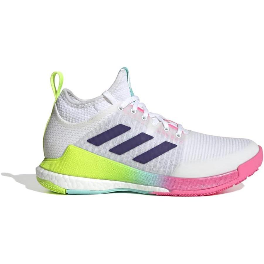 imageadidas Womens Crazyflight Volleyball SneakersWhiteTeam Collegiate PurpleFlash Aqua