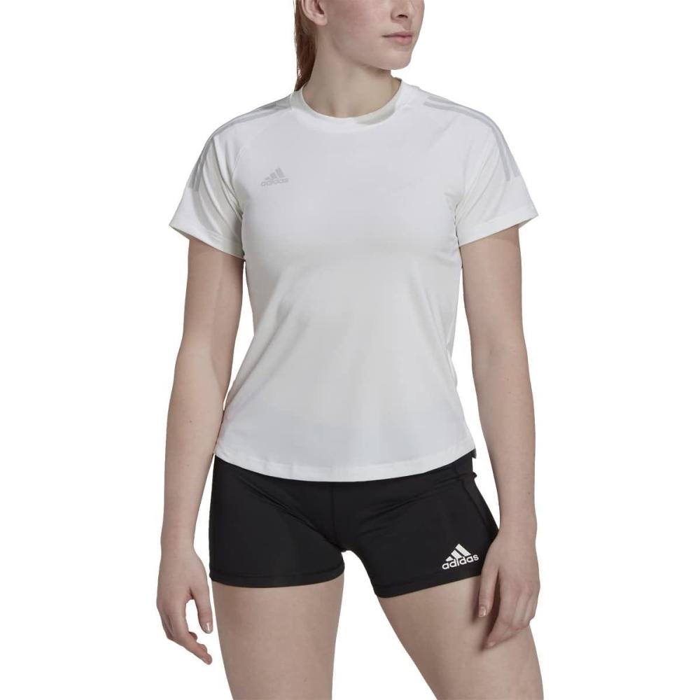 imageadidas Womens Hi Low Jersey Short SleeveWhiteTeam Light Grey