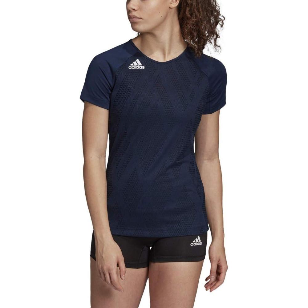imageadidas Womens Quickset JerseyCollegiate NavyCollegiate NavyWhite