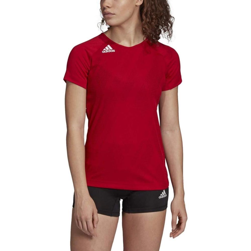 imageadidas Womens Quickset JerseyPower RedPower RedWhite