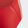 imageadidas Girls Classic 3Stripes SwimsuitVivid RedWhite