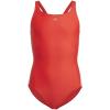 imageadidas Girls Classic 3Stripes SwimsuitVivid RedWhite