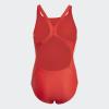 imageadidas Girls Classic 3Stripes SwimsuitVivid RedWhite