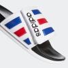 imageadidas Mens Adilette Comfort Adjustable Slides SandalWhiteTeam Royal BlueScarlet