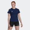 imageadidas Womens Hi Low Jersey Short SleeveTeam Navy BlueWhite
