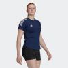 imageadidas Womens Hi Low Jersey Short SleeveTeam Navy BlueWhite
