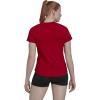 imageadidas Womens Hi Low Jersey Short SleeveTeam Power RedWhite