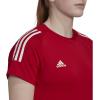 imageadidas Womens Hi Low Jersey Short SleeveTeam Power RedWhite