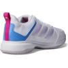 imageadidas Womens Ligra 7 Indoor Court ShoeWhiteSilver DawnBlue Fusion