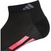 imageadidas Womens Superlite Stripe 30 Low Cut Socks 3Pair Athletic Fit with Arch CompressionBlackSemi Turbo PinkSemi Mint Rush Green