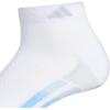 imageadidas Womens Superlite Stripe 30 Low Cut Socks 3Pair Athletic Fit with Arch CompressionWhiteClear BlueMagic Lilac Purple