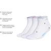 imageadidas Womens Superlite Stripe 30 Low Cut Socks 3Pair Athletic Fit with Arch CompressionWhiteClear BlueMagic Lilac Purple