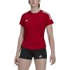 imageadidas Womens Hi Low Jersey Short SleeveTeam Power RedWhite