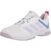 imageadidas Womens Ligra 7 Indoor Court ShoeWhiteSilver DawnBlue Fusion