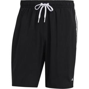 imageadidas Mens Standard 3Stripes Classics Length Swim ShortsBlackWhite
