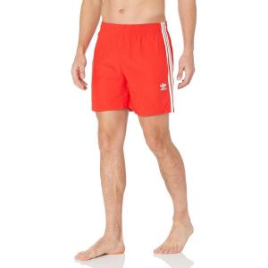 imageadidas Originals Mens Adicolor Classics 3Stripes Swim ShortsVivid Red
